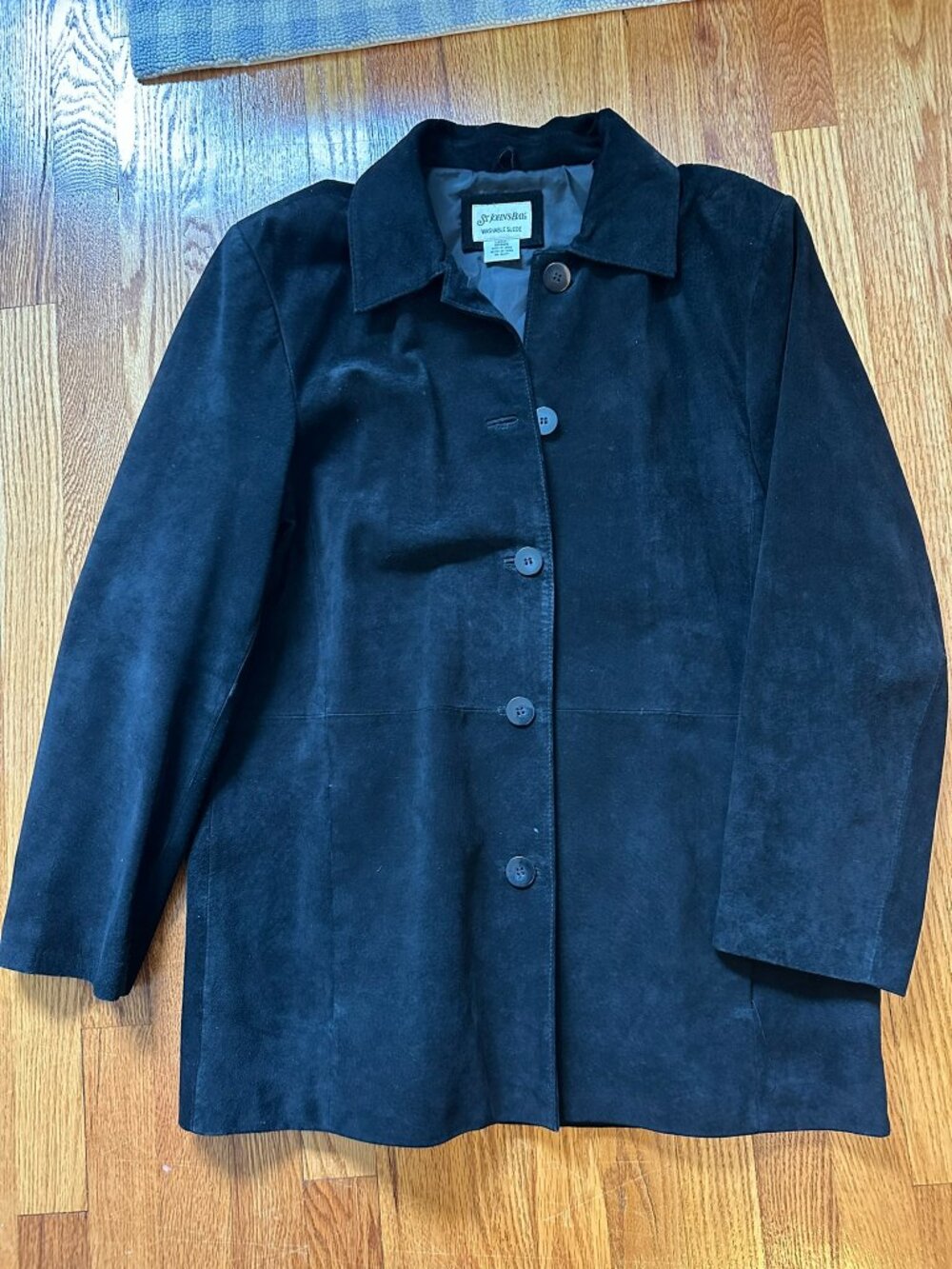 St. John's Bay - Washable Suede Jacket - Size L - Black